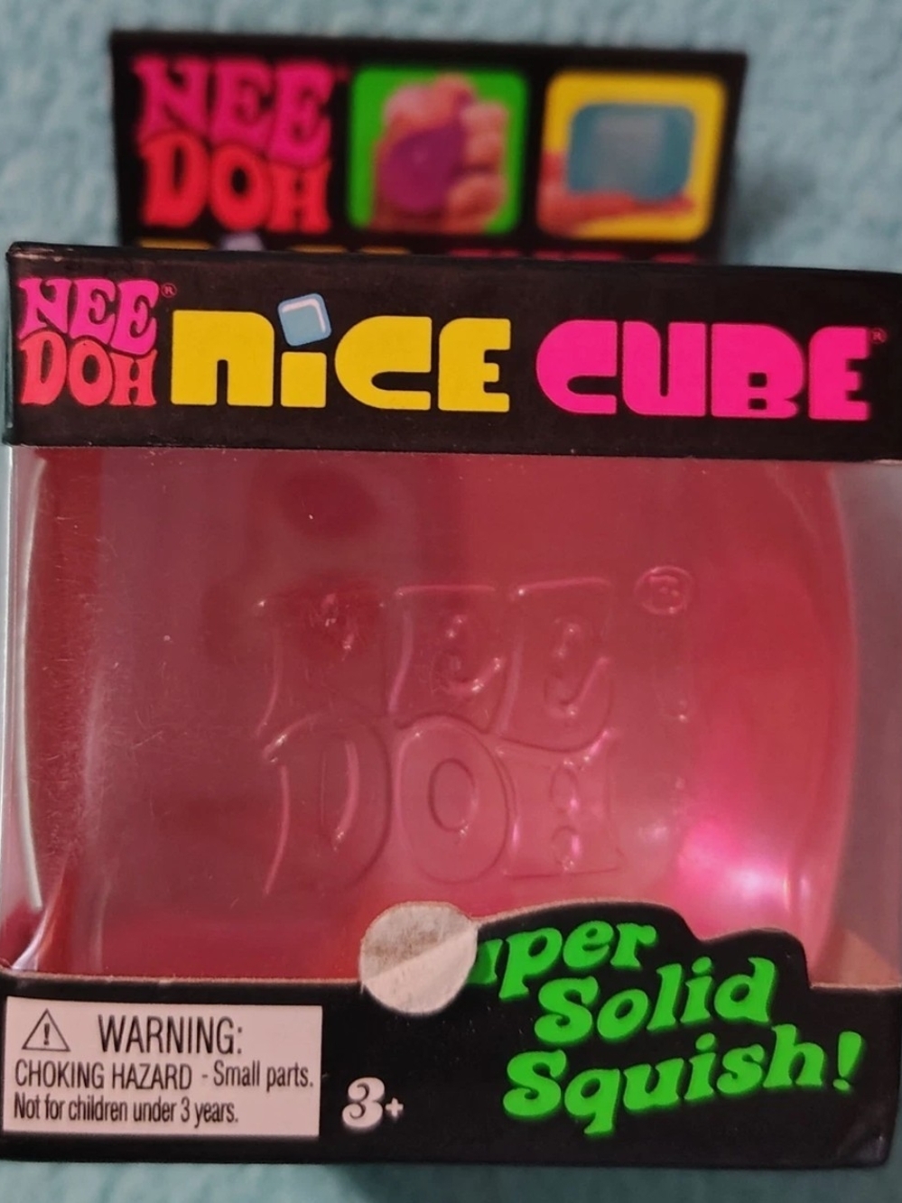 Nee Doh Nice Cube Pink & Purple Super Solid Squish Stress Toy